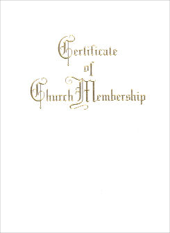 Certificate of Church Membership