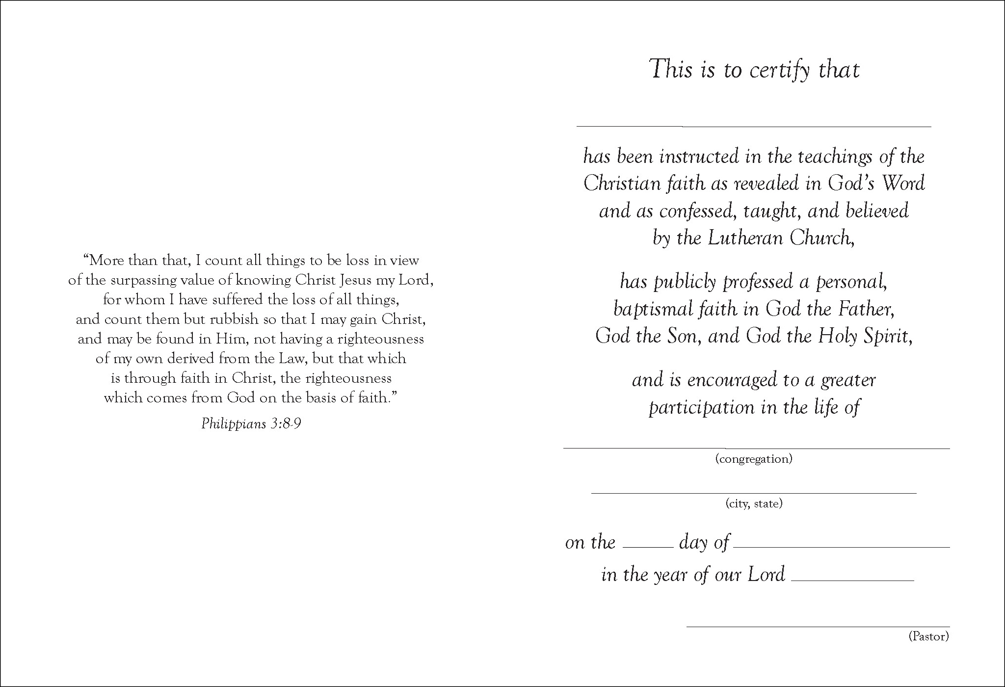Certificate of Confirmation-Law & Gospel card-style - Image 2