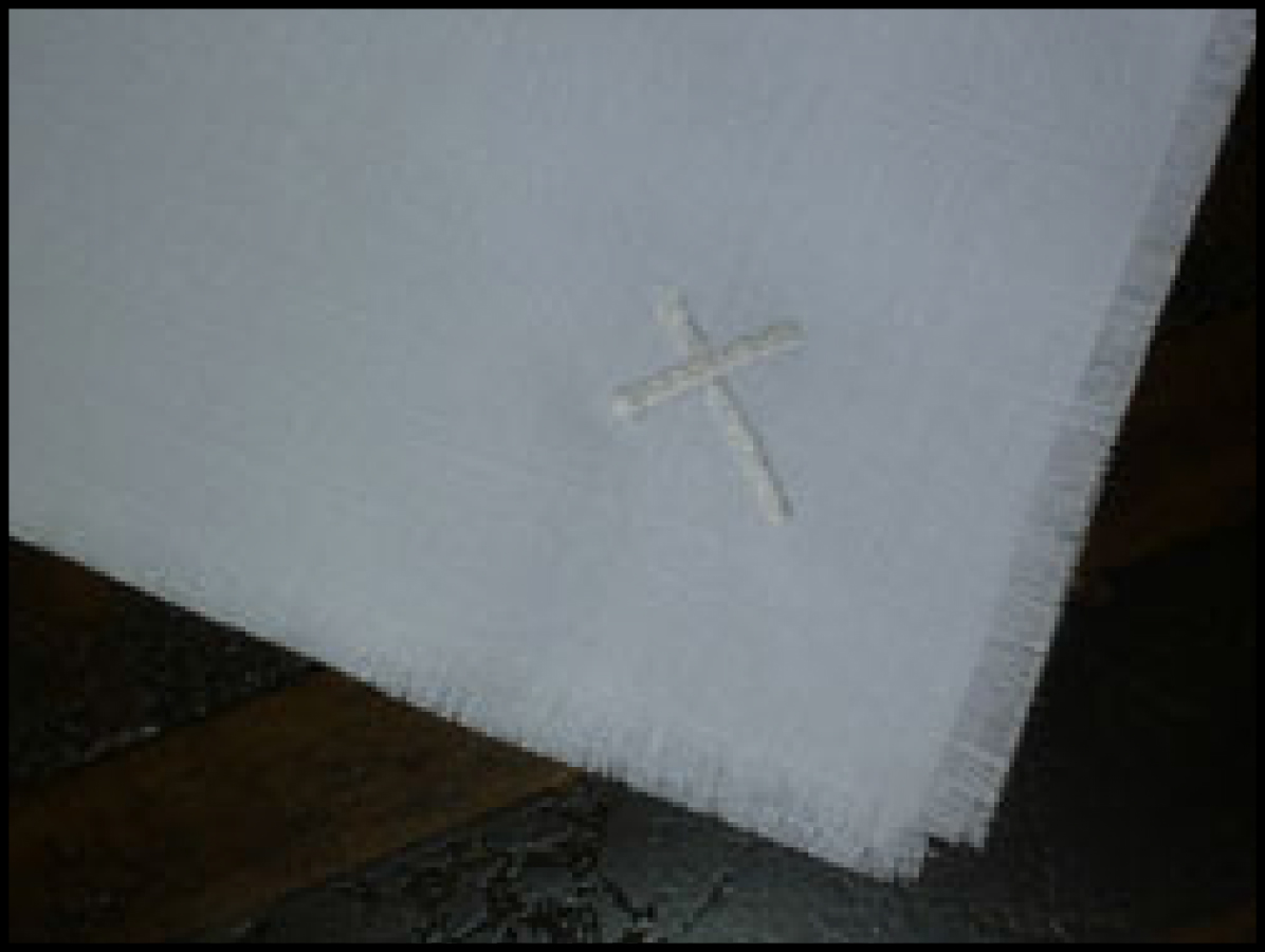 Baptismal Cloth - linen fringe