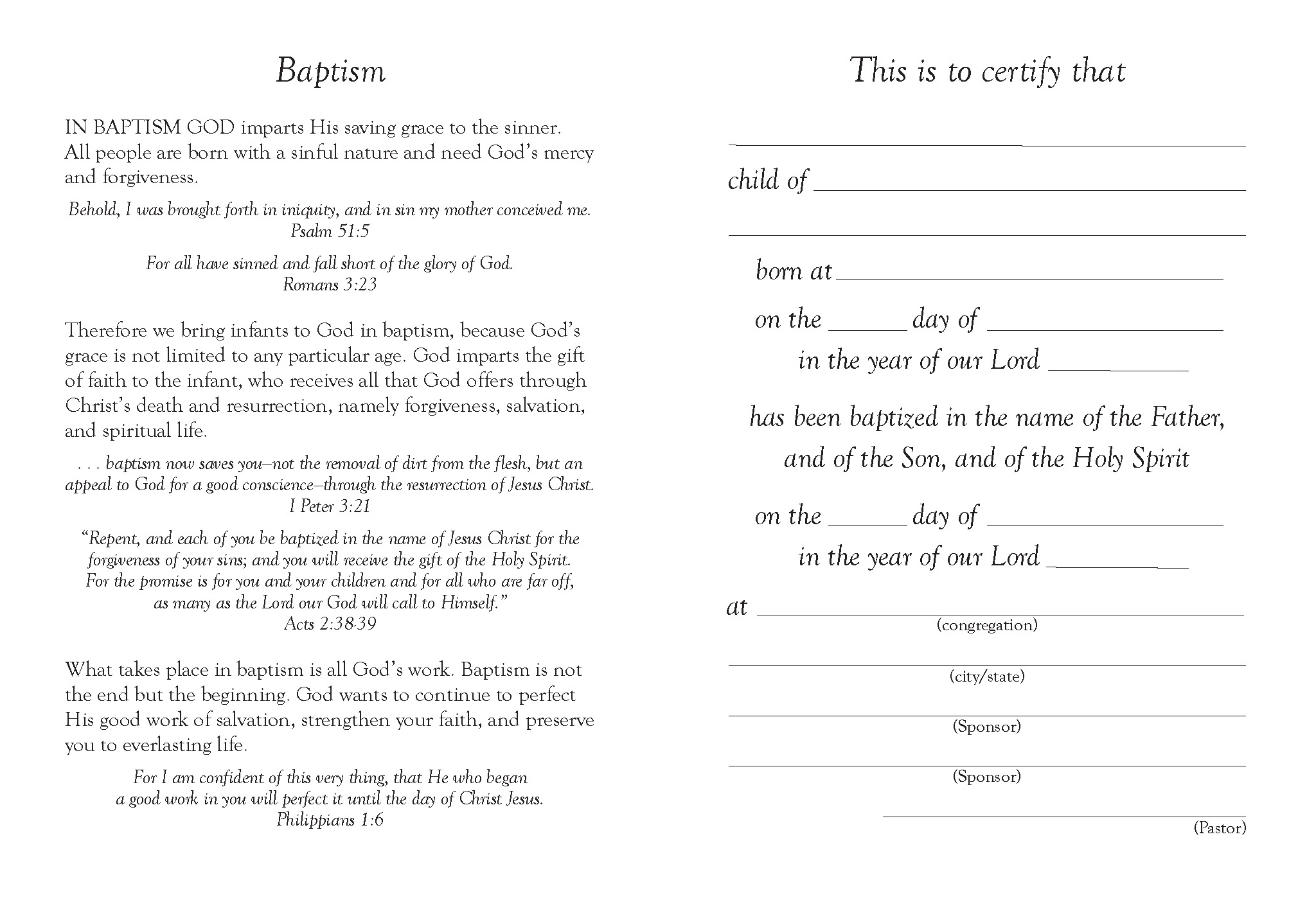 Certificate of Baptism card-style - Image 2