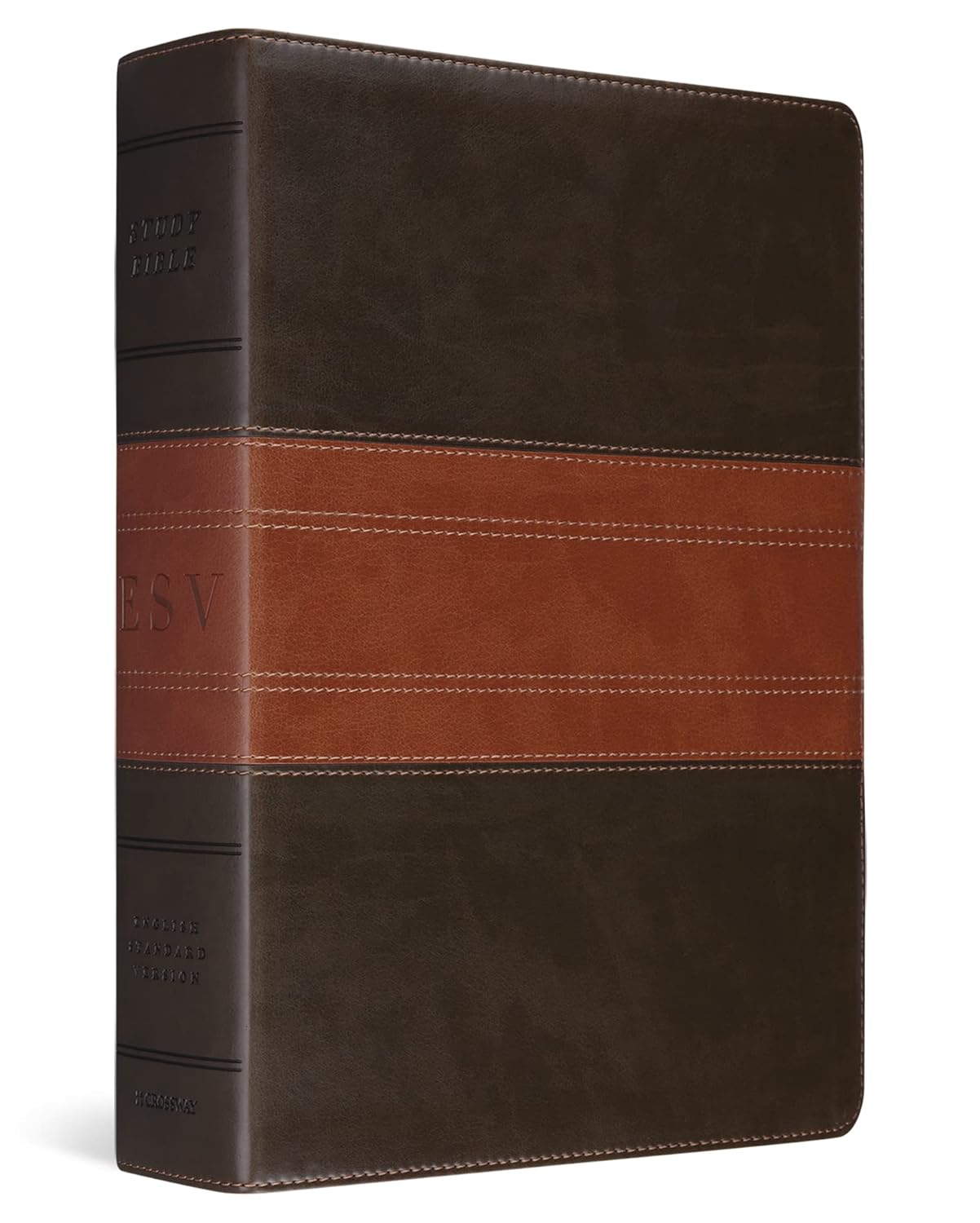 ESV Study Bible TruTone Forrest/Tan Trail Design